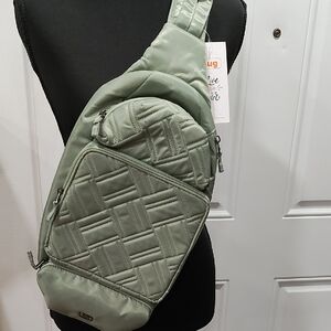 Lug Quilted Sage Green Men's Belt Bag